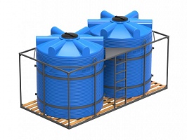Кассета для воды V 2* 5000 л объемом 10 м﻿3  деревянный пол  в каталоге ПластикПроф продажа в Калуге 
