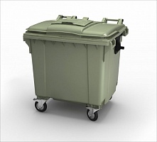 Мусорный бак 1100 литров зеленый в Калуге выбрать из каталога ПластикПроф