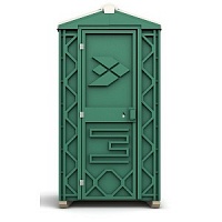 Туалетная кабина для стройки Эконом с азиатским баком купить в Калуге