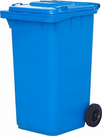 Мусорный бак синий 360 литров в Калуге выбрать из каталога ПластикПроф